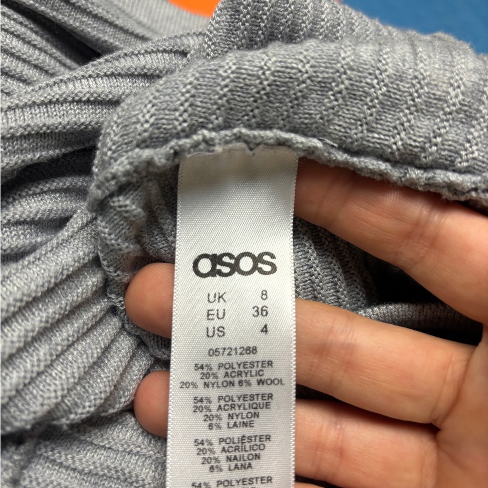 ASOS Light Gray Ribbed Knitwear - Picture 5 of 5